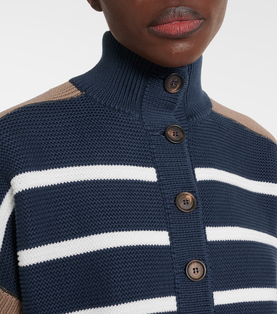 Brunello Cucinelli Cotton Cardigan In Blue
