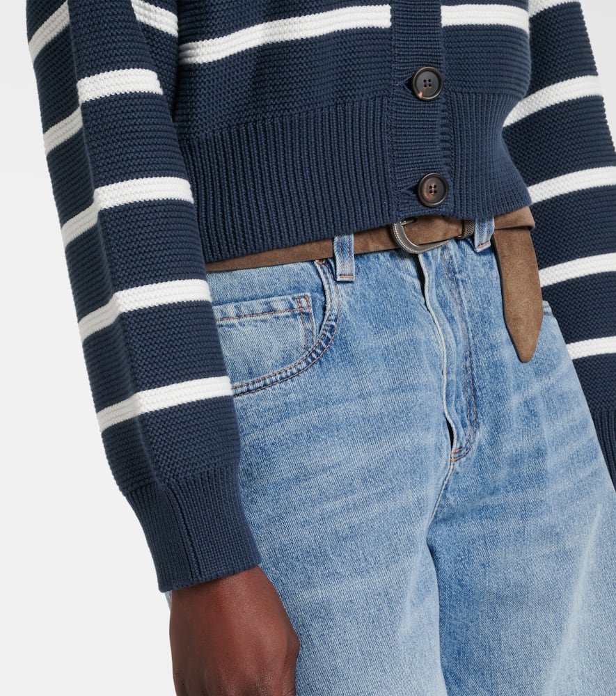 Brunello Cucinelli Cotton Cardigan In Blue