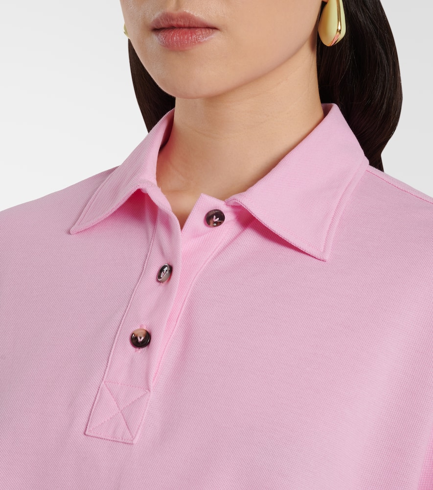 BOTTEGA VENETA CROPPED COTTON POLO SHIRT