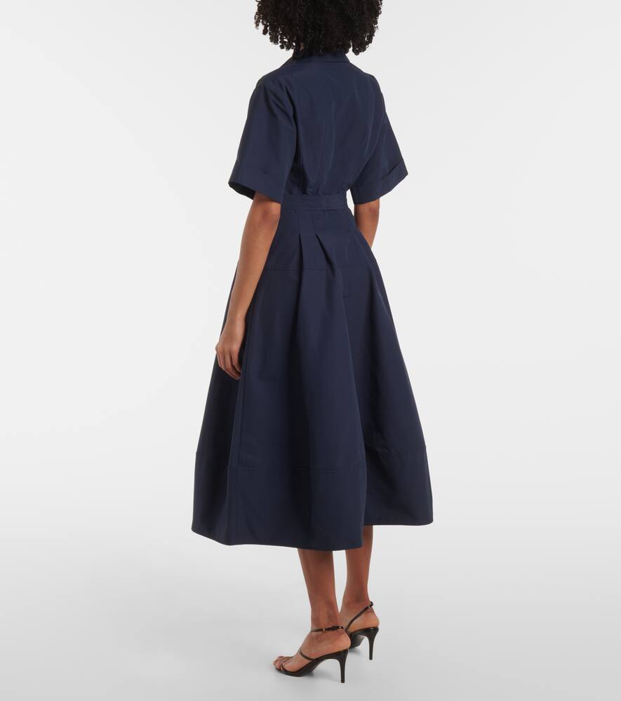 Simkhai Womens Midnight Deanna Belted Cotton-blend Midi Dress In Blue