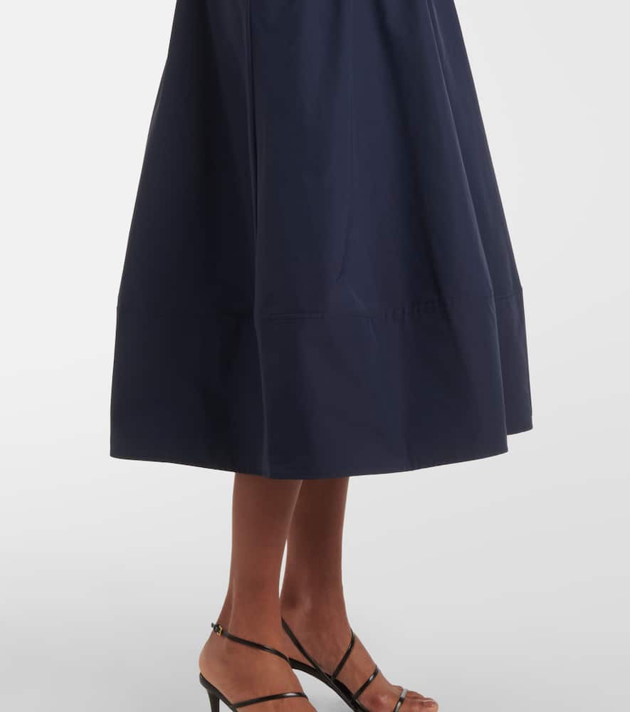 Simkhai Womens Midnight Deanna Belted Cotton-blend Midi Dress In Blue