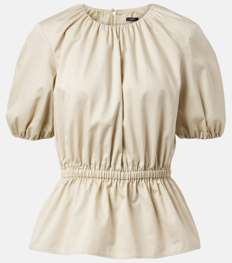 Merlin peplum cotton blouse