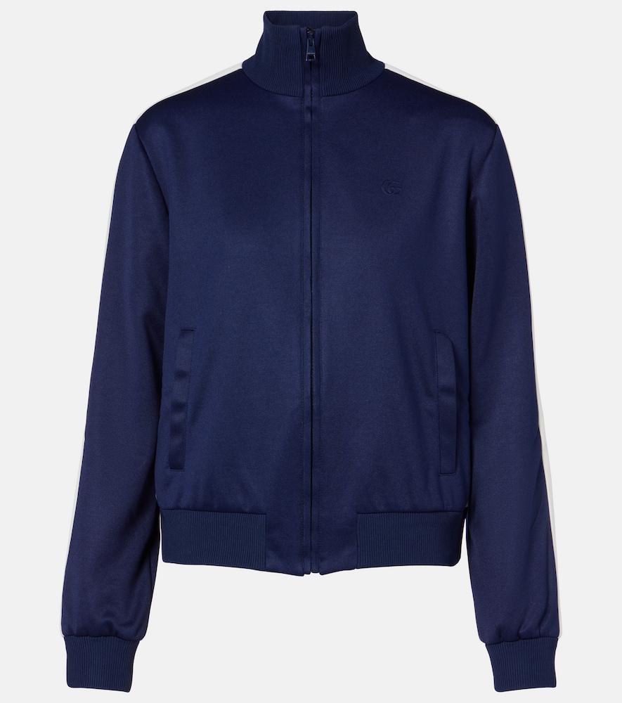 Gucci Women's Blue Gg Track Jacket Uk Size 14