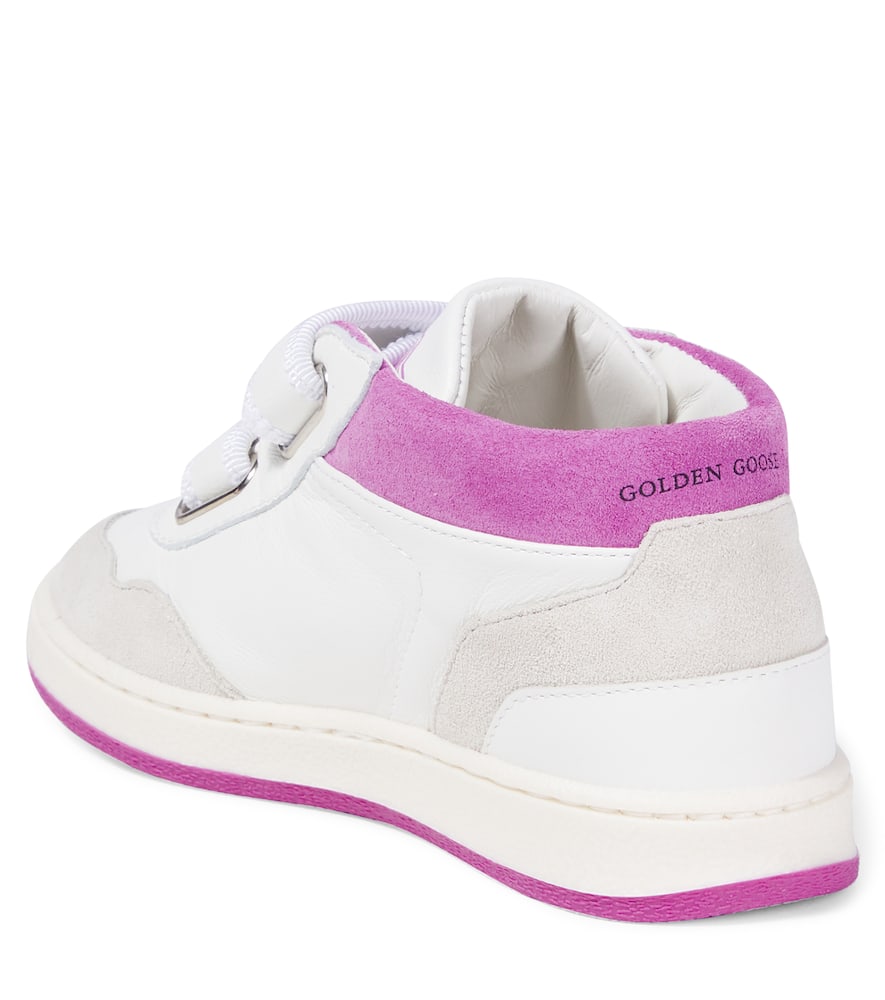 Golden Goose June Suede And Leather High-top Sneakers In Red