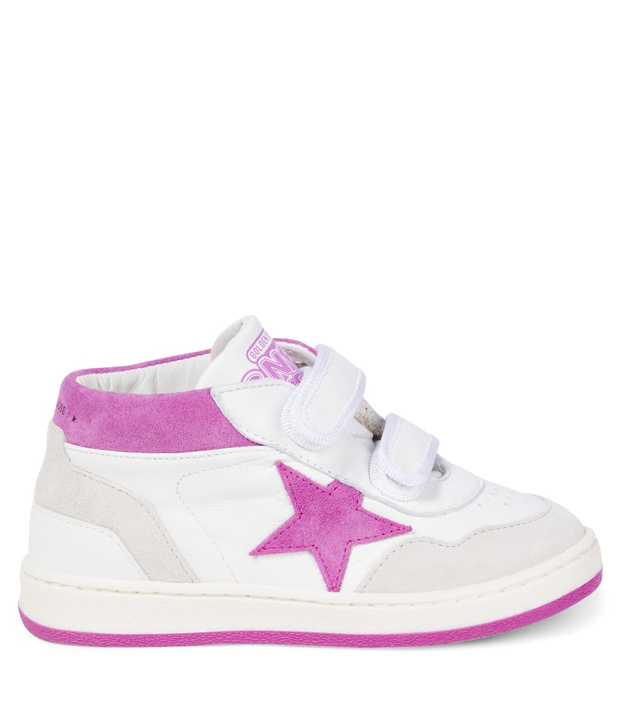 Golden Goose June Suede And Leather High-top Sneakers In Red