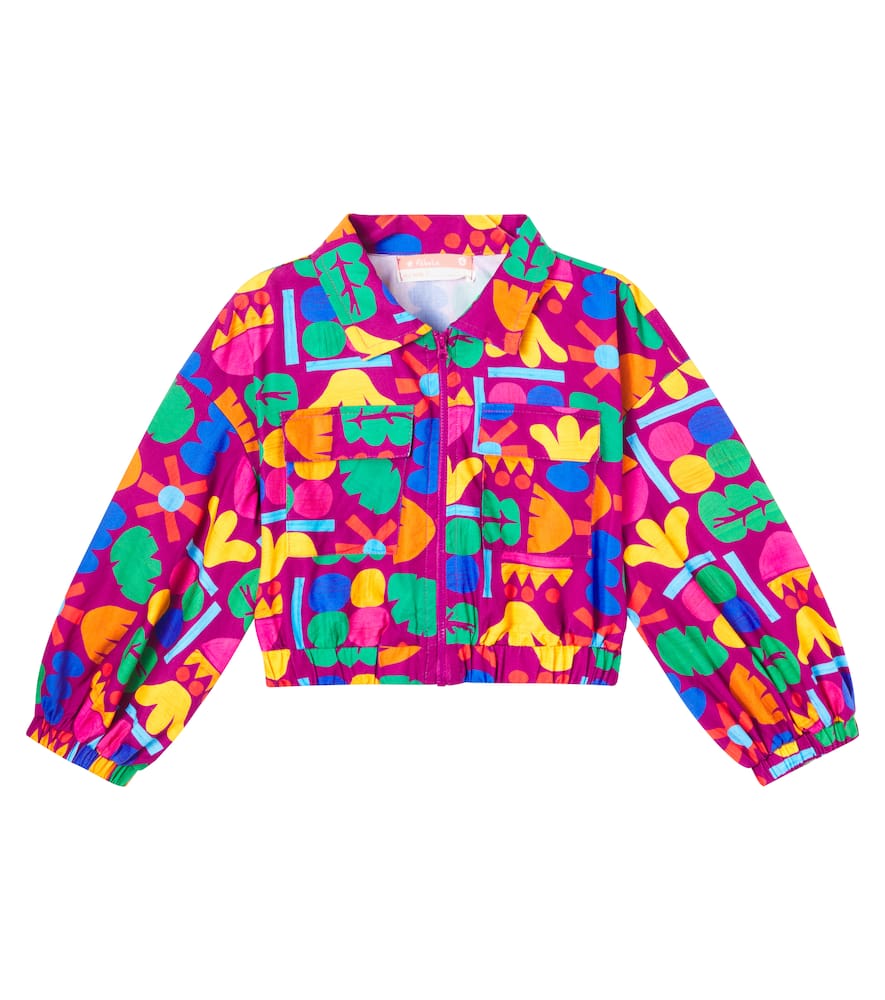 Fabula Fábula Mais Flores Printed Cotton Jacket In Multi