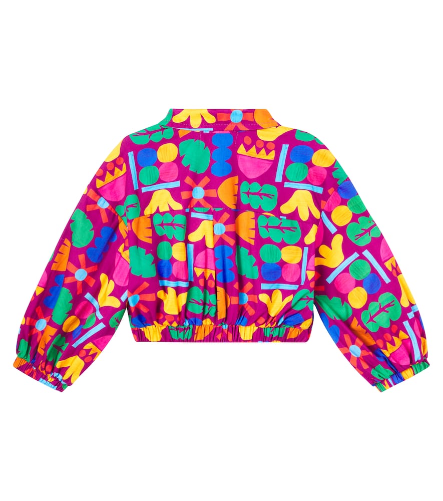 Fabula Fábula Mais Flores Printed Cotton Jacket In Multi