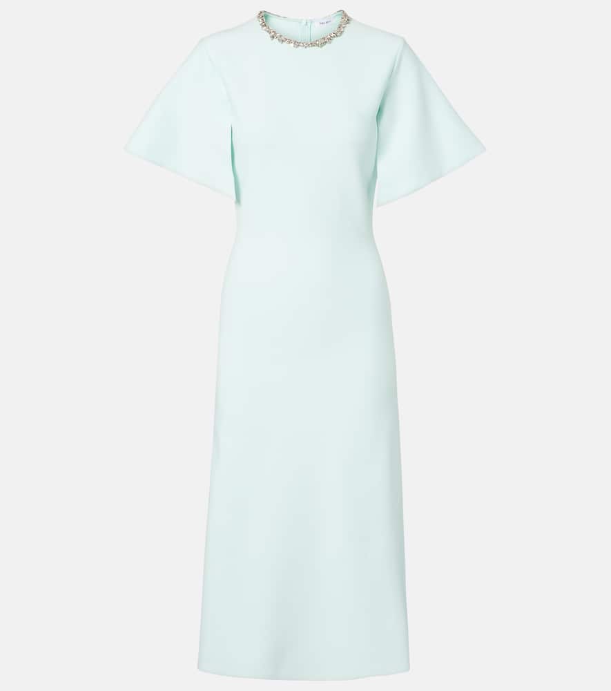 Embellished crêpe cocktail dress