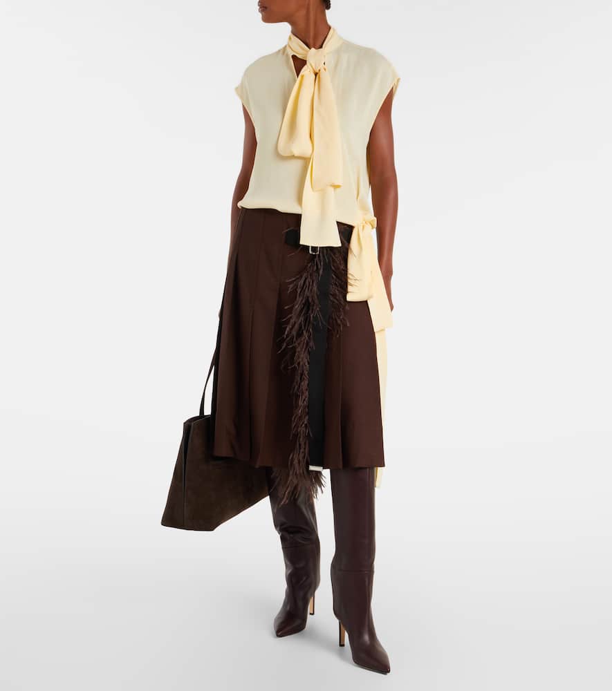 Jimmy Choo Alizze 85 Leather Knee-high Boots In Burgundy