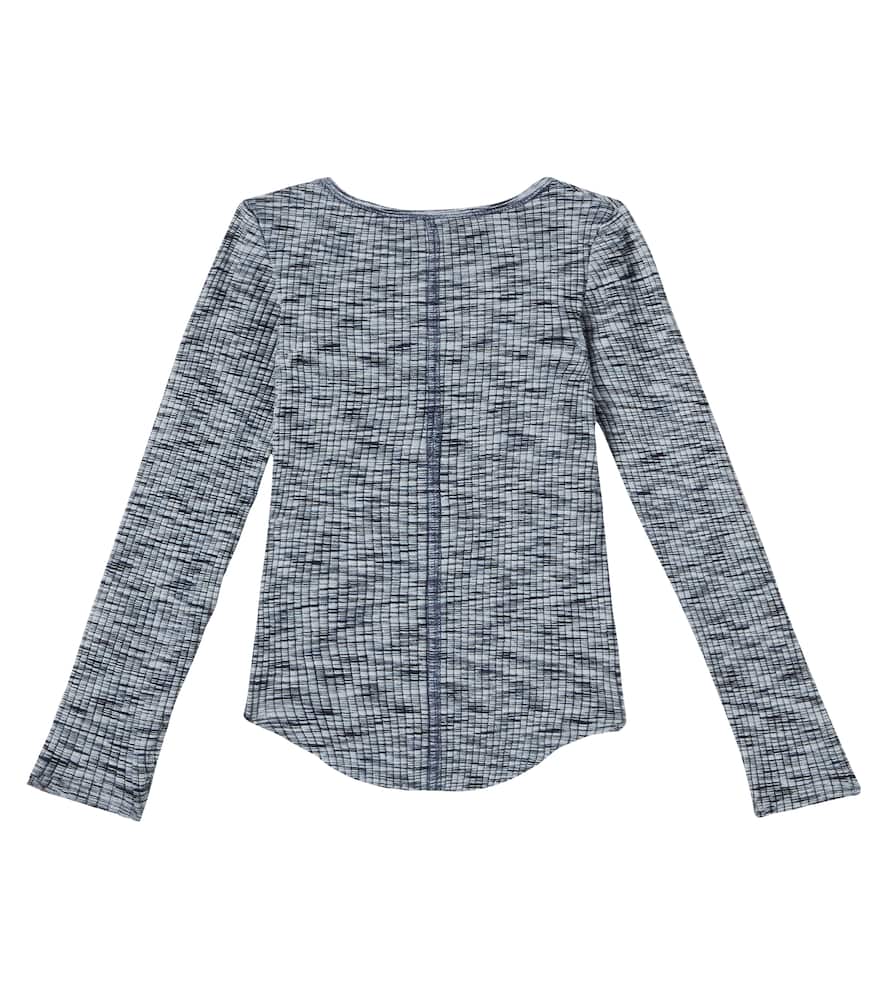 Molo Rochelle Space-dyed Cotton-blend Top In Blue