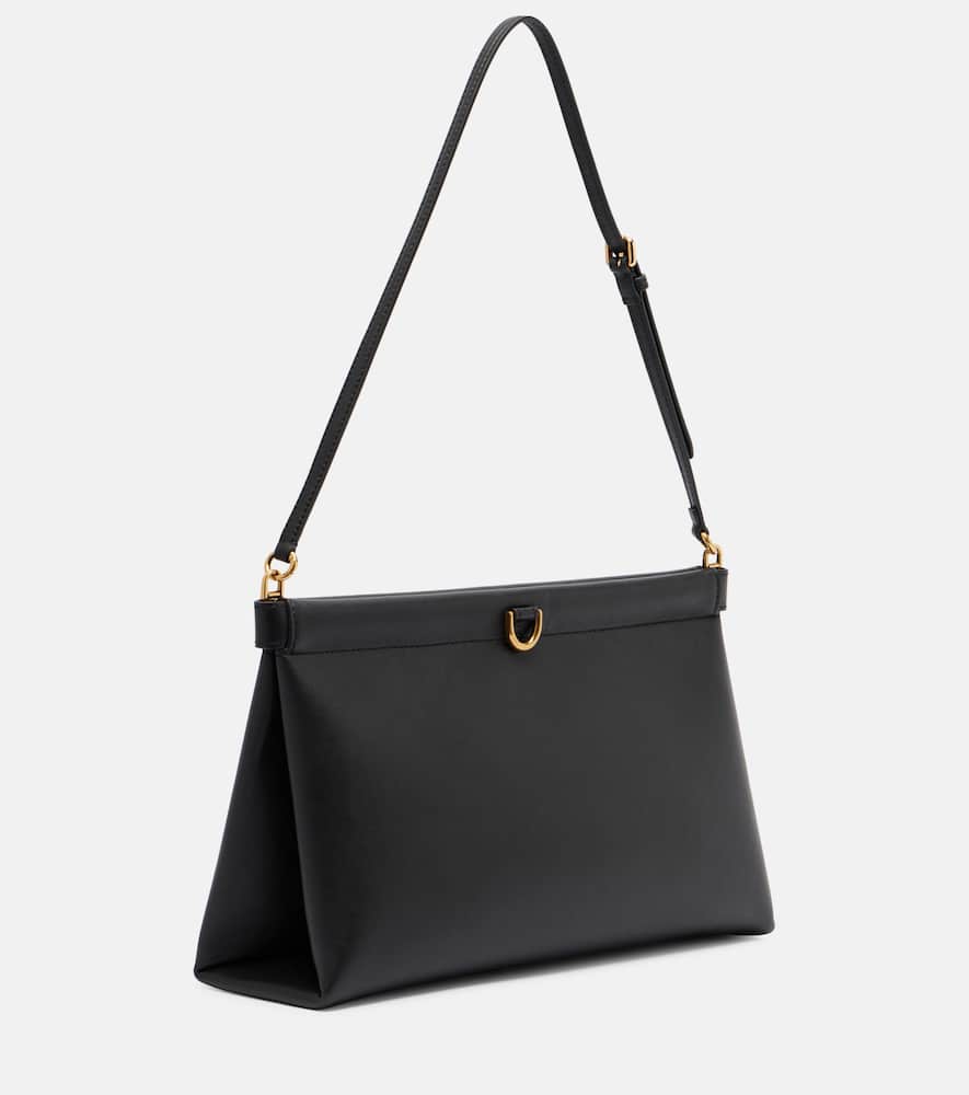Etro Medium Talk Leather Clutch In Black