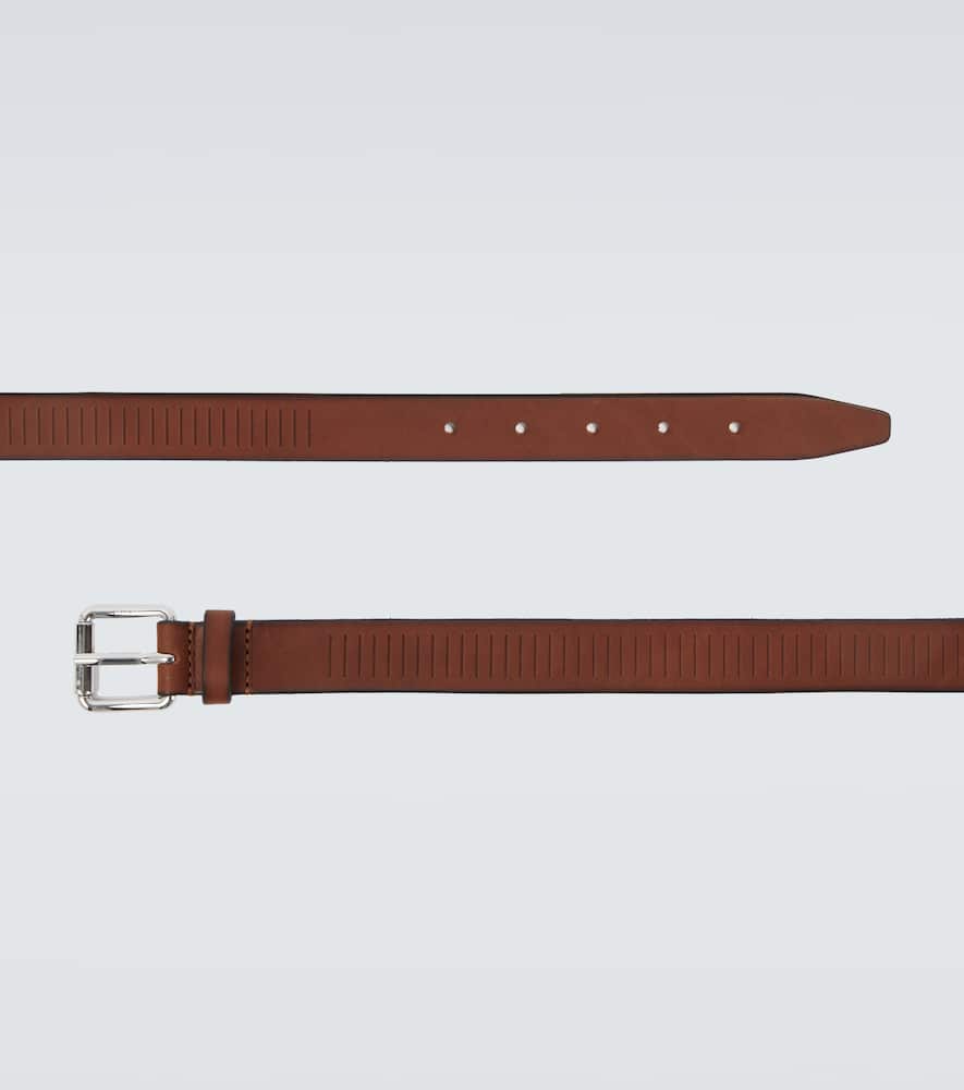 Lemaire Rail Leather Belt In Brown
