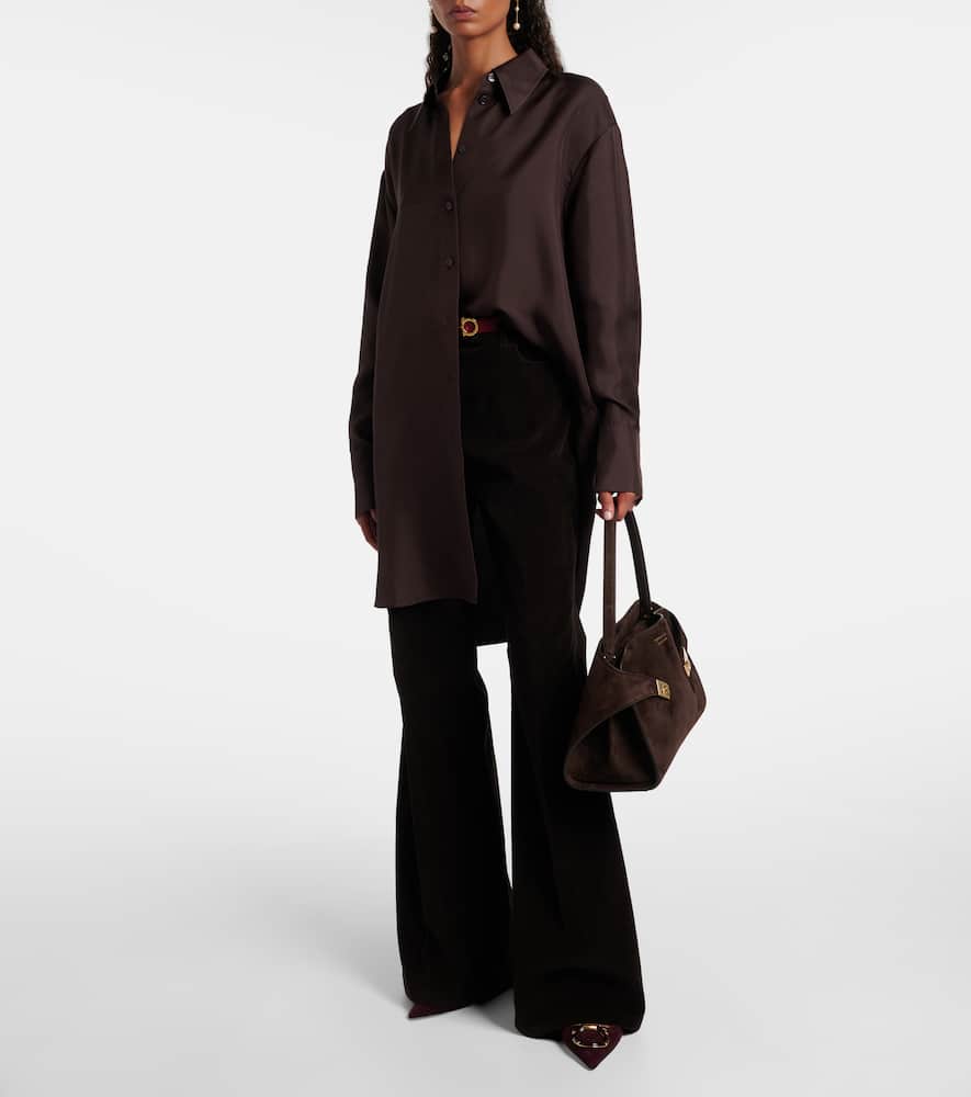 Ferragamo Sara 40 Gancini Suede Slingback Pumps In Burgundy