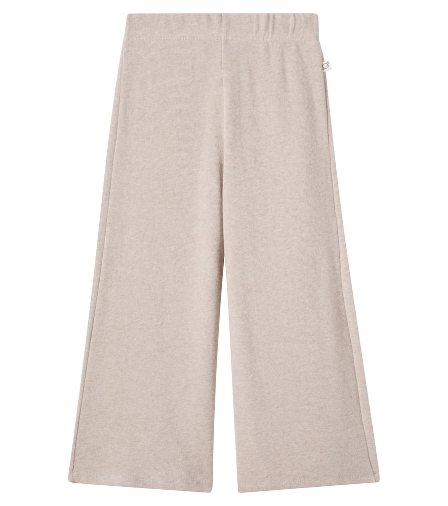 Cozmo Kids' Elena Knitted Cotton-blend Pants In Neutral