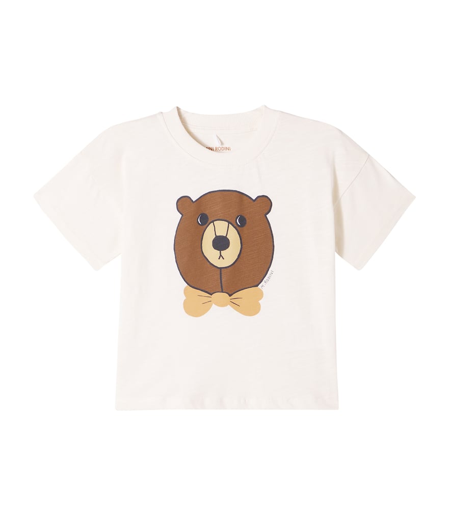 Mini Rodini Kids' Printed Cotton T-shirt In White