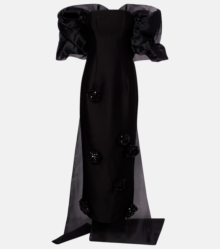 Zayna sequined gown and cape set