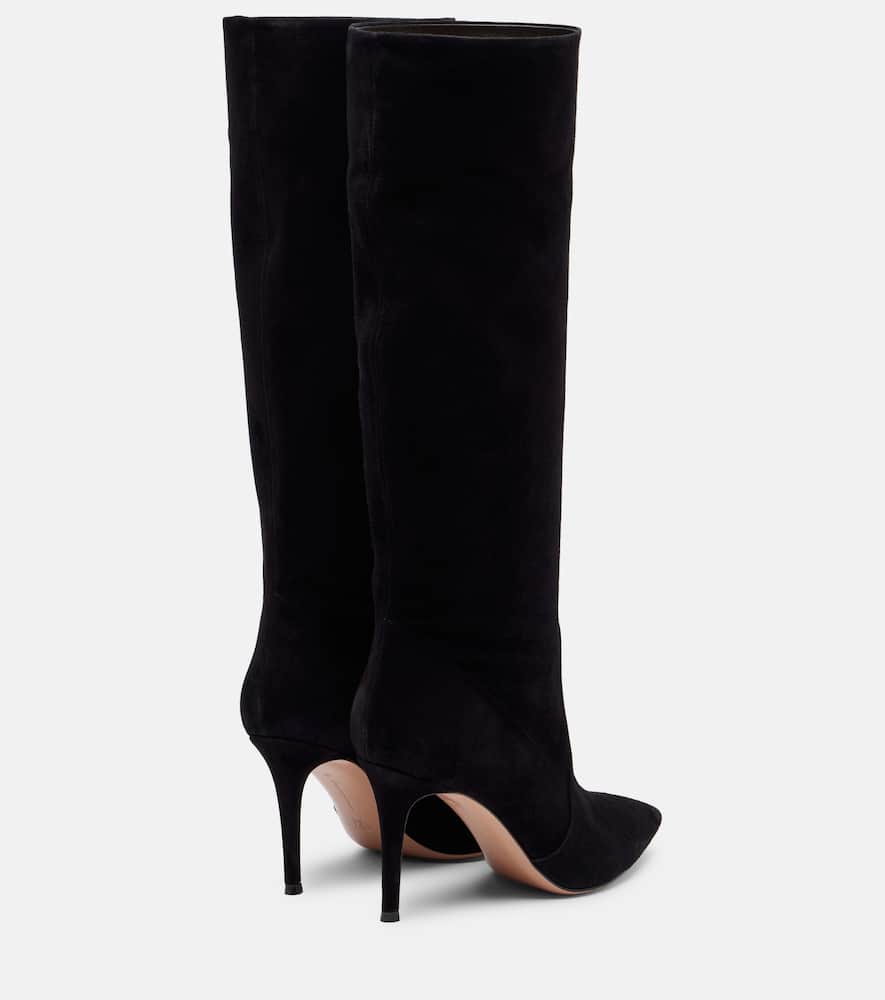 Gianvito Rossi Hansen 85 Suede Knee-high Boots In Black