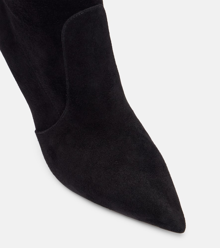 Gianvito Rossi Hansen 85 Suede Knee-high Boots In Black