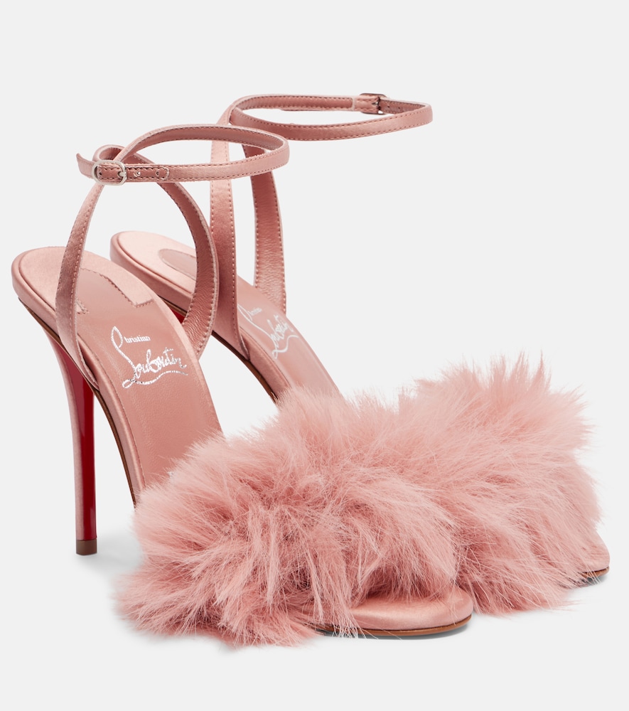 Christian Louboutin Patchoulina 100 crêpe satin sandals