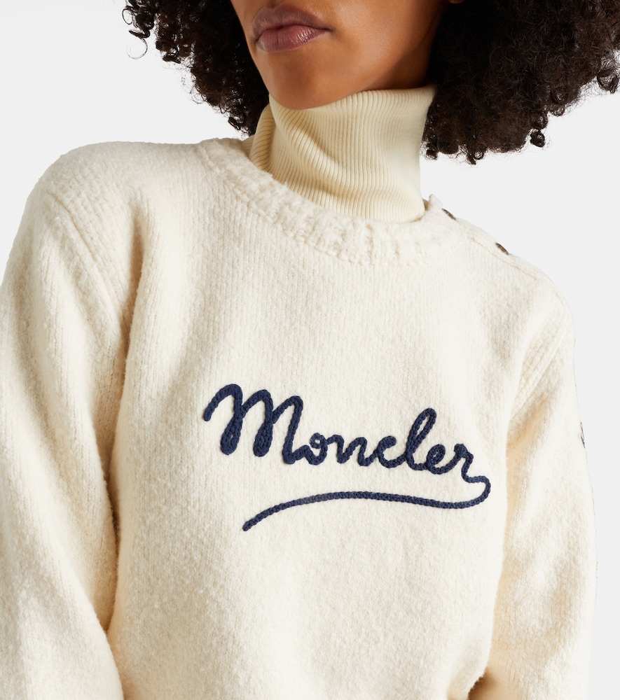  Moncler Moncler Embroidered Logo Cotton-blend Sweater 