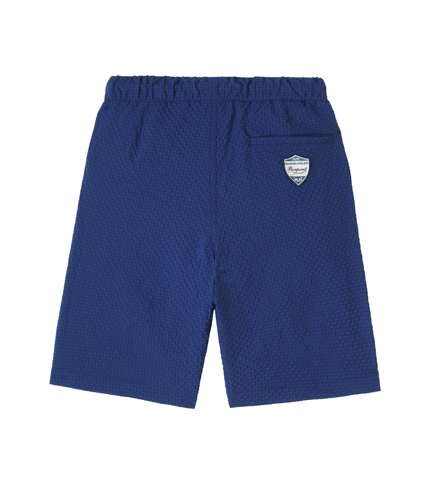  Bonpoint Bonpoint Ethan Checked Patch-applique Shorts 