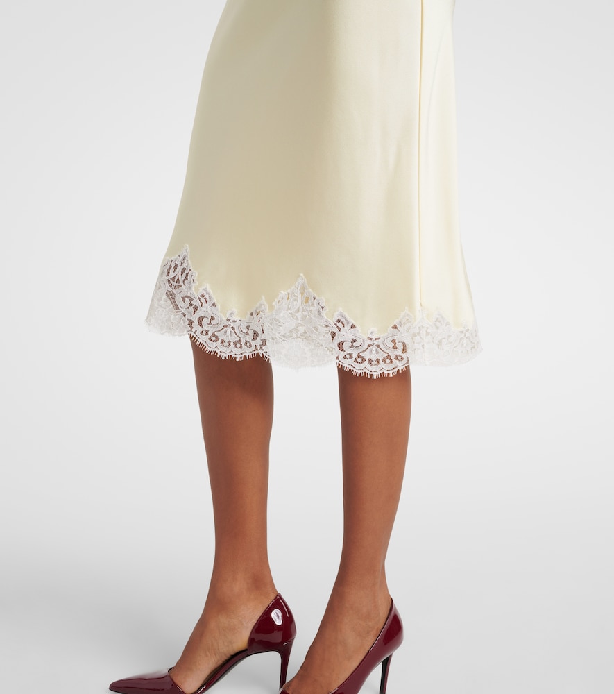  Stella Mccartney Stella Mccartney Slipdress Aus Satin Mit Spitze 