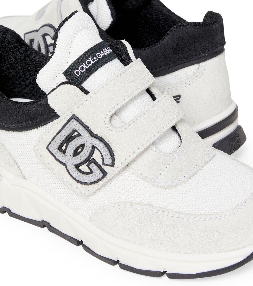 Dolce&gabbana Kids Dolce&gabbana Kids Sneakers Dg Mit Veloursleder 