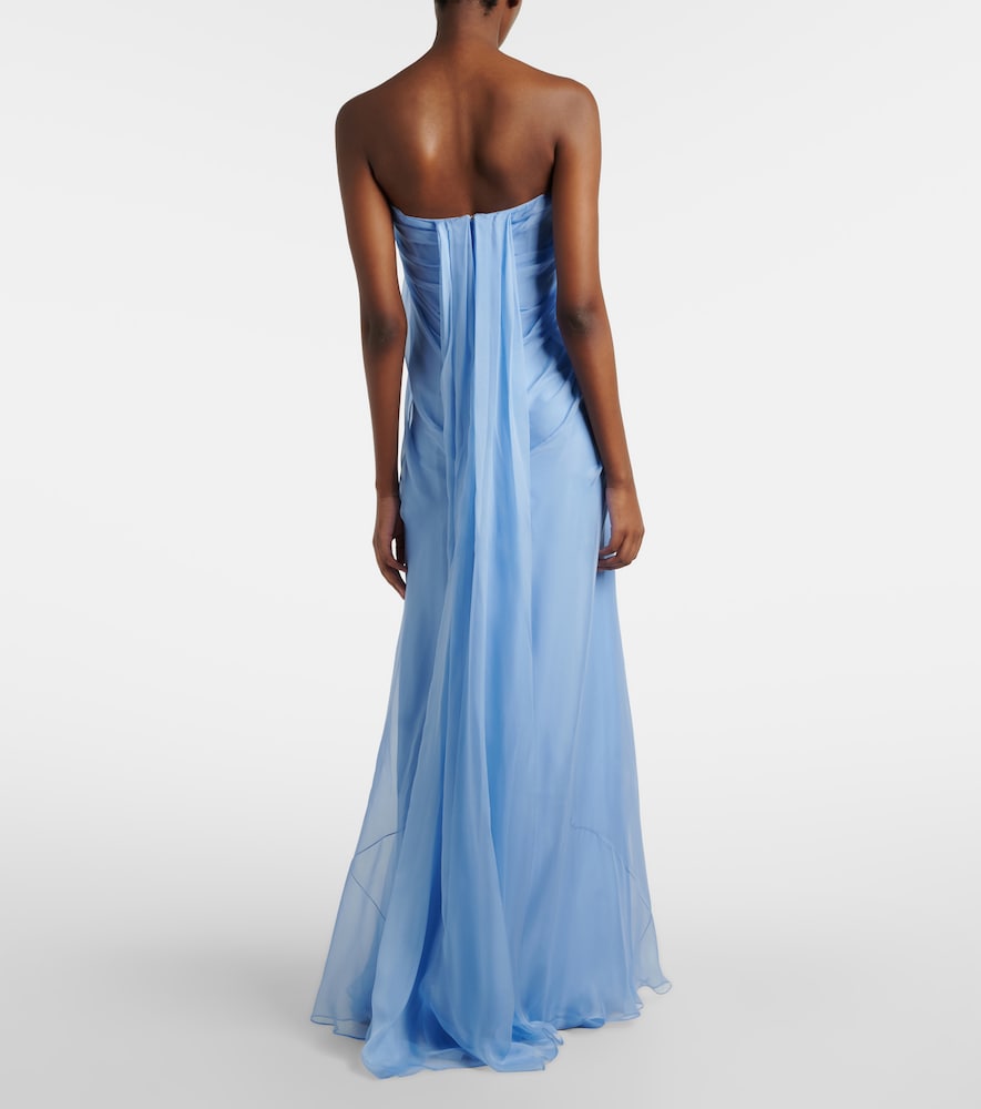  Mcqueen Mcqueen Bustier-robe Aus Seide 