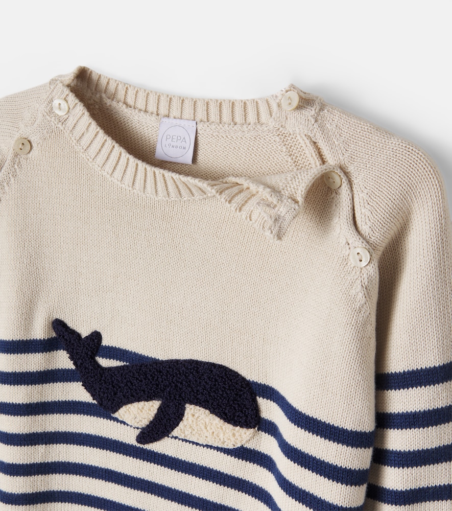  Pepa London Pepa London Intarsia Striped Cotton Sweater 