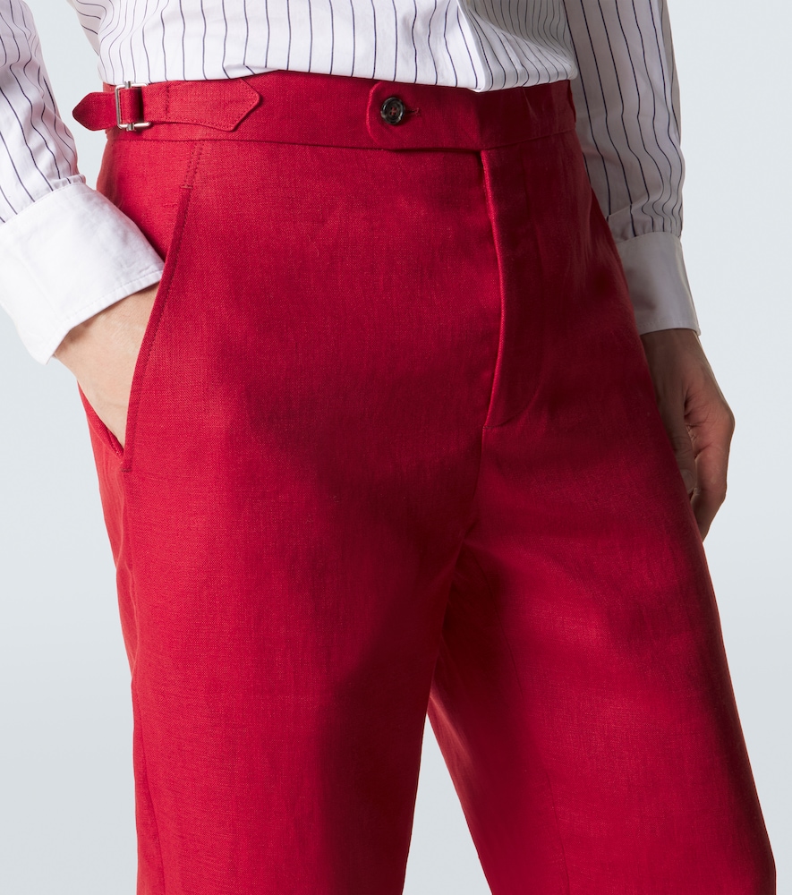  Bode Bode Pantalones Rectos De Lino 