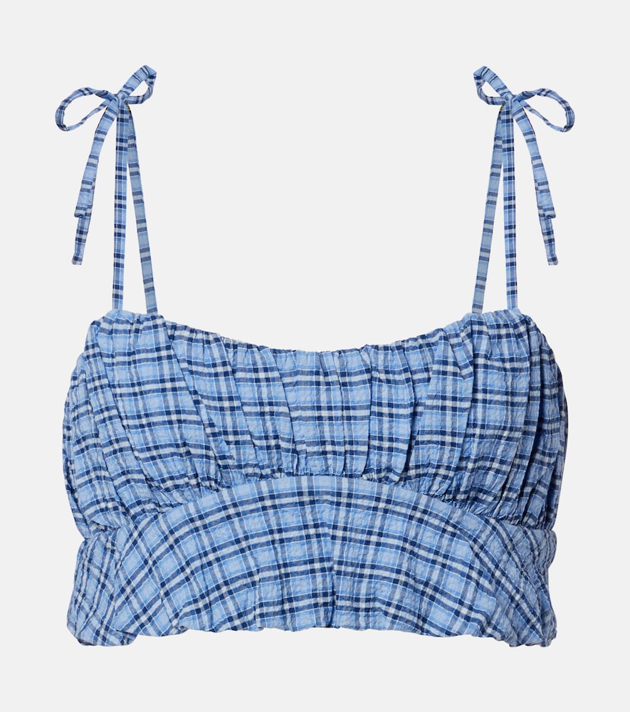 Pelea Checked Cotton Top