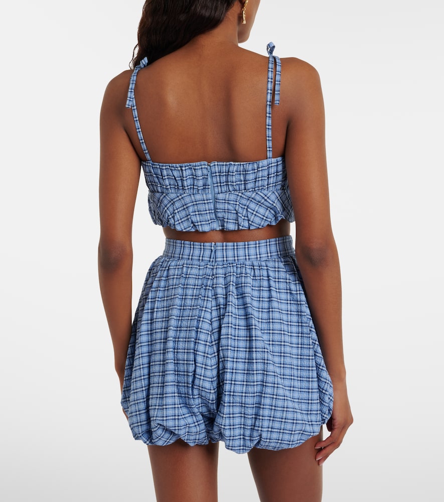 Pelea Checked Cotton Top