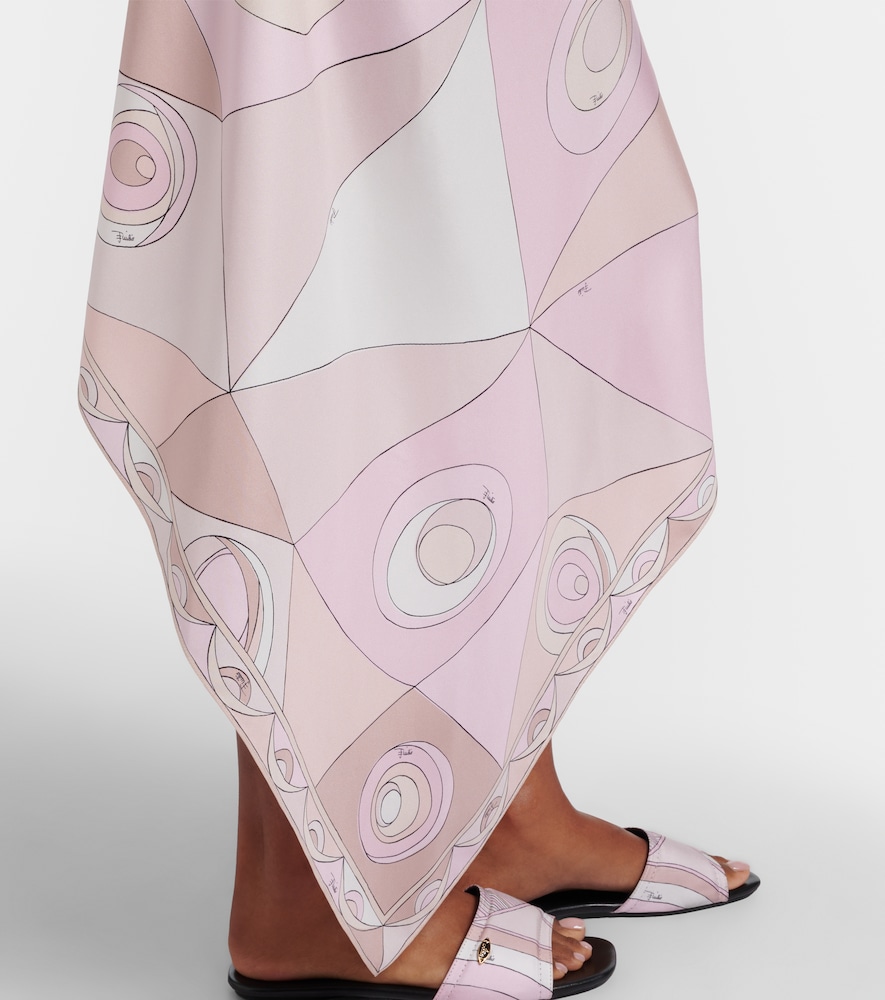  Pucci Pucci Maxikleid Occhi Aus Seiden-twill 