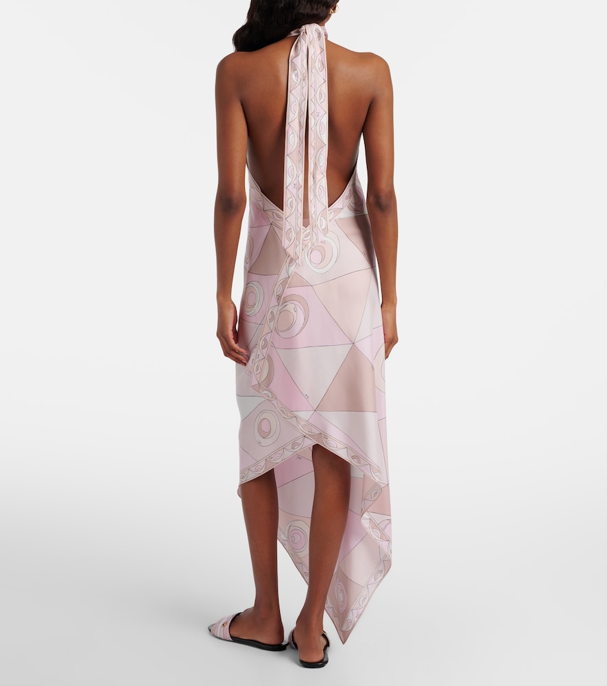  Pucci Pucci Maxikleid Occhi Aus Seiden-twill 