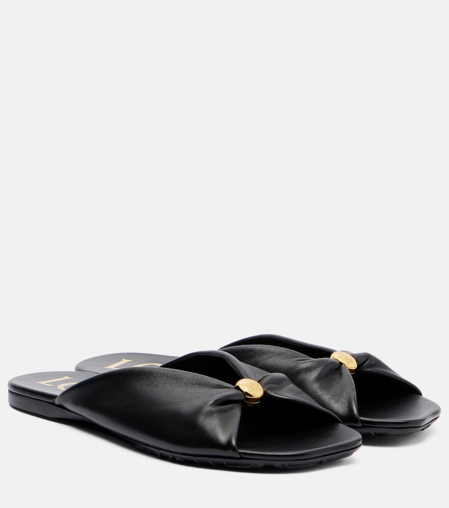 Loewe Paula's Ibiza Pebble leather slides