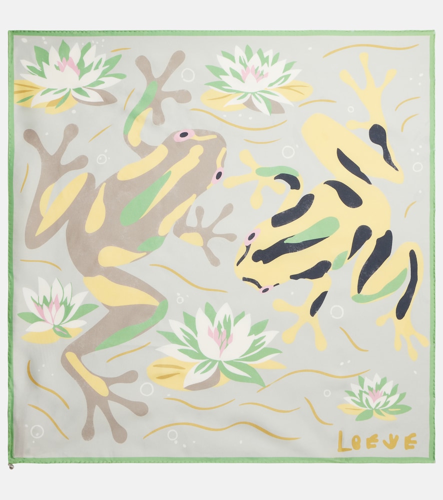 Loewe Printed silk twill scarf