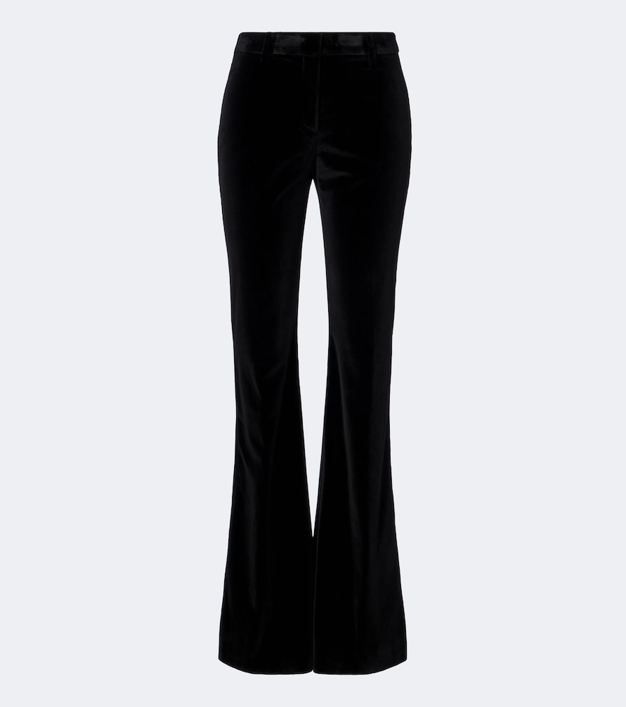 Etro Women's Black Cotton Velvet Flared Pants UK Size 16 - Mytheresa