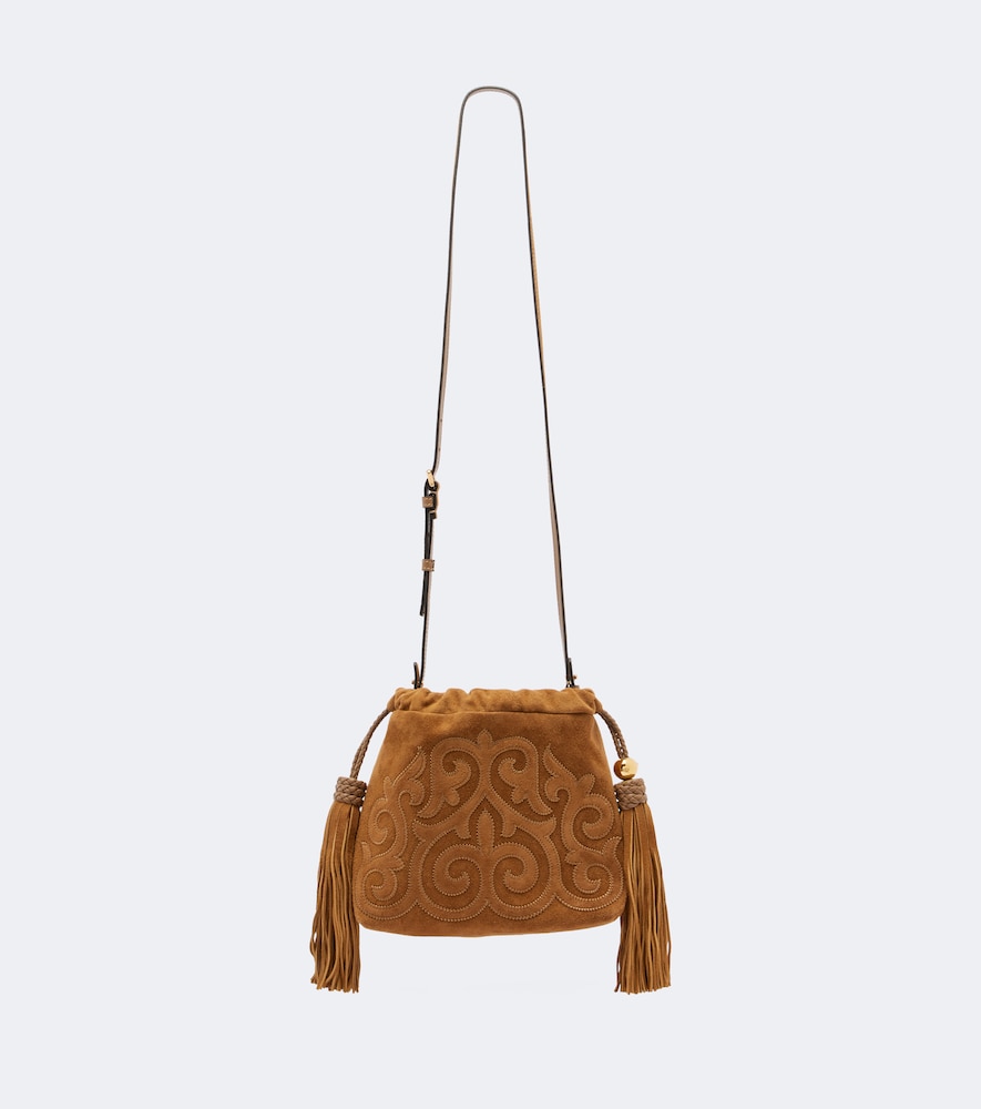 Clutch Kalispera Small aus Veloursleder