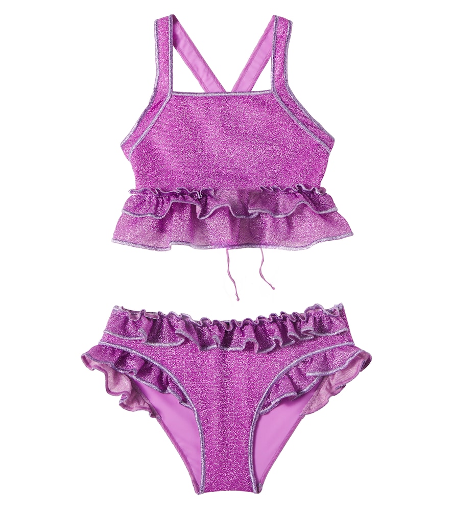 Oseree Kids Purple Lumiere Ruffled Bikini Y 6/8 - Mytheresa
