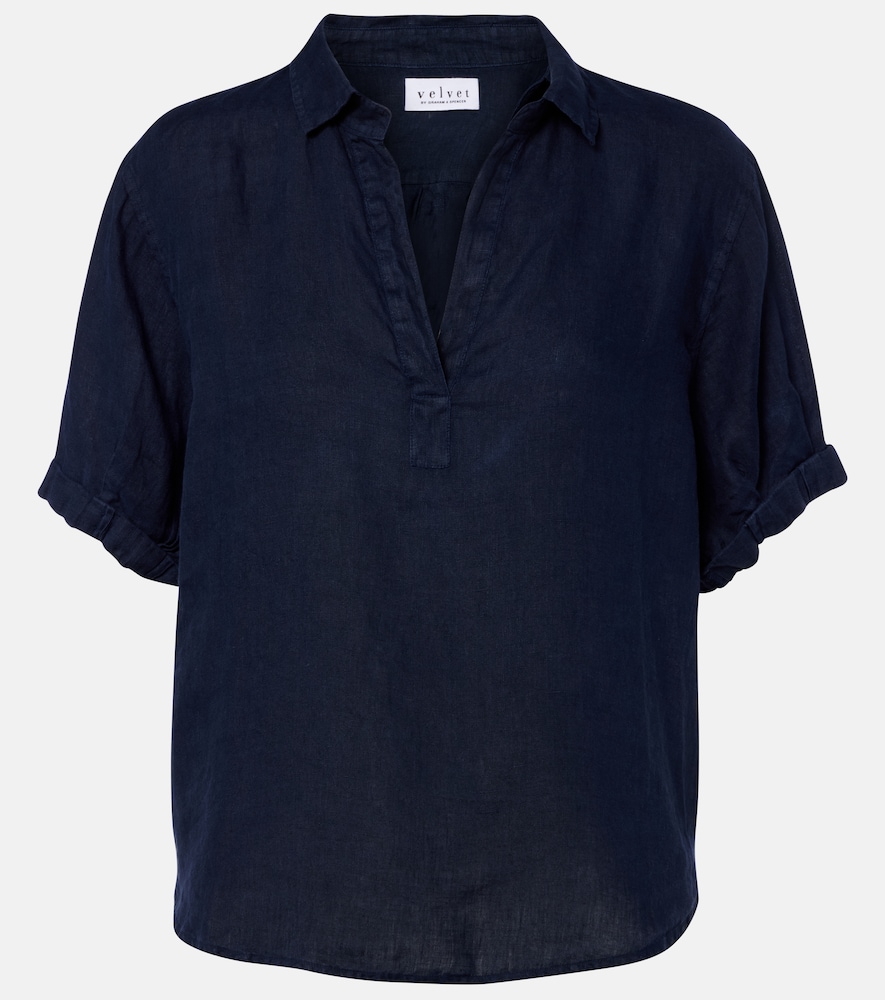 Velvet Vivica linen top | Thumbnail 6