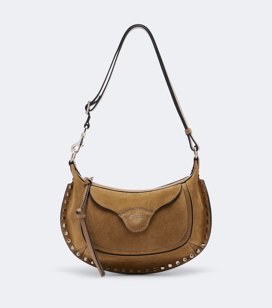Schultertasche Oskan Moon aus Veloursleder
