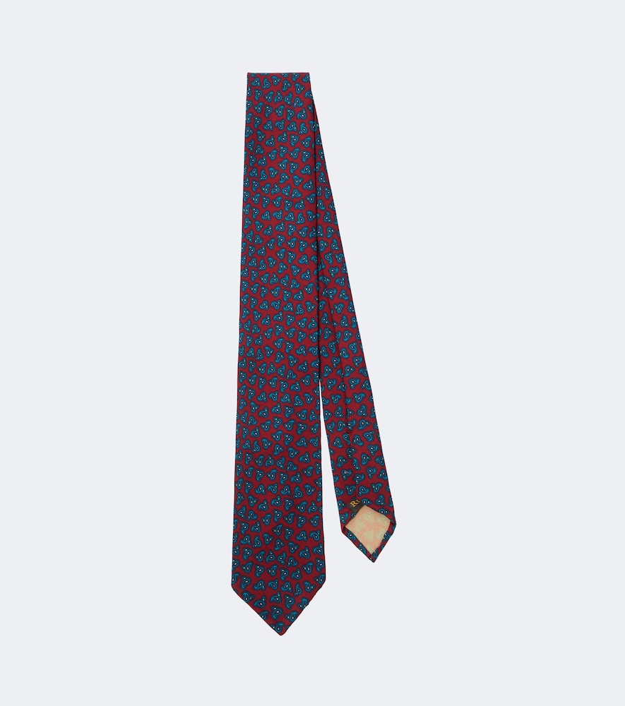 Rubinacci Cravate en soie motif cachemire 170$