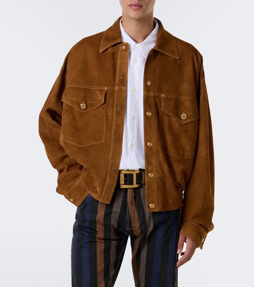 Suede Blouson Jacket