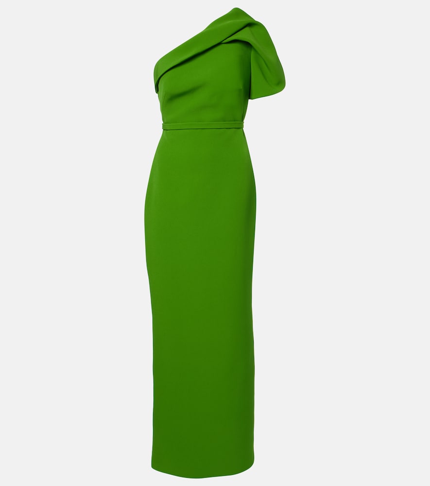 One-Shoulder-Robe aus Crêpe