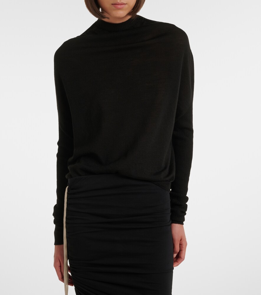 Crater Draped Virgin Sweater