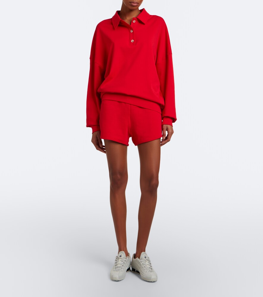 Julia Cotton Jersey Polo Sweatshirt