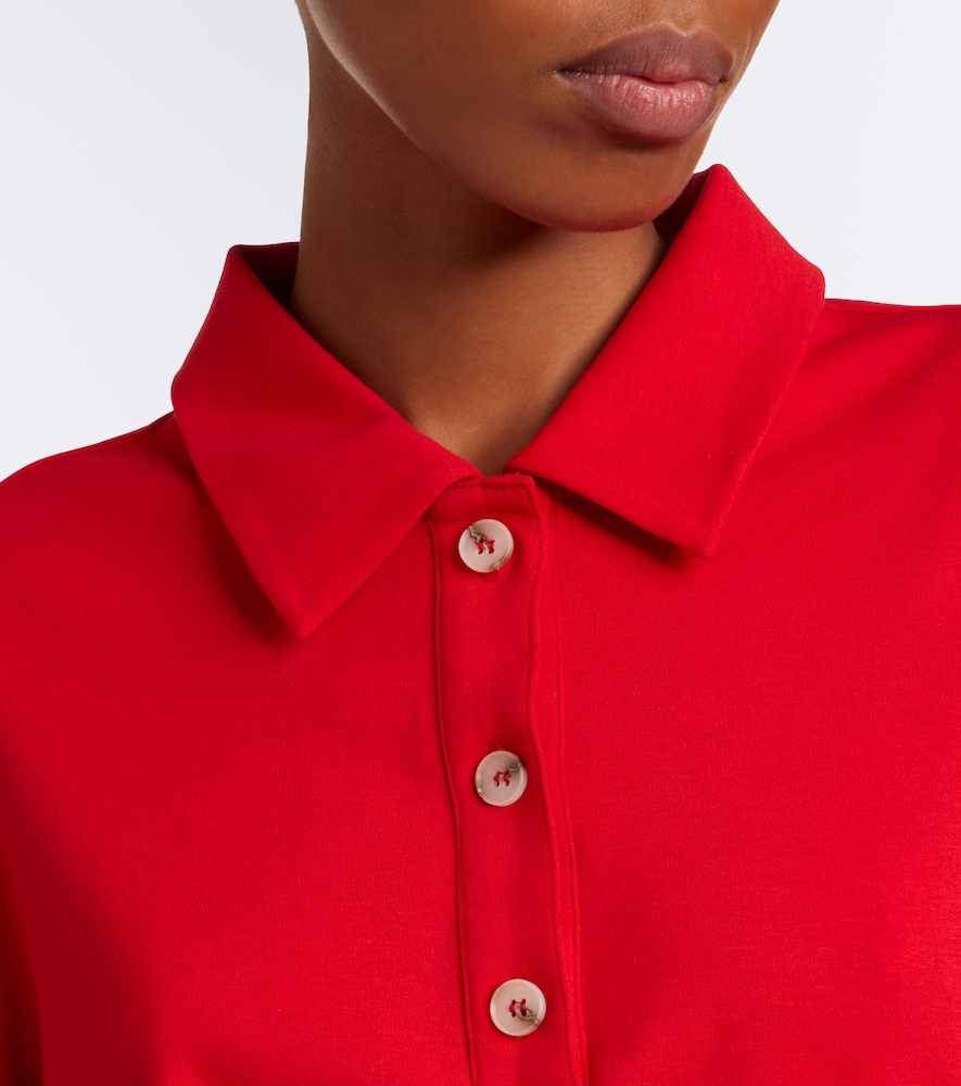 Julia Cotton Jersey Polo Sweatshirt