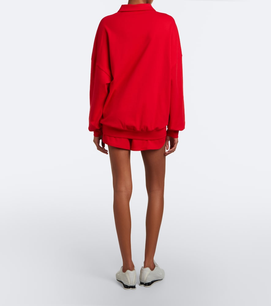 Julia Cotton Jersey Polo Sweatshirt