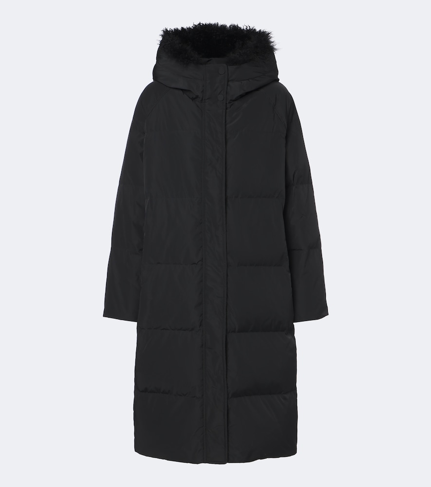 Daunenmantel mit Shearling