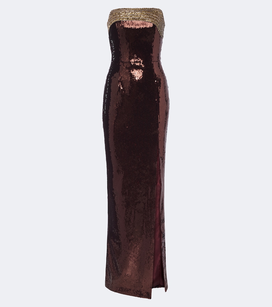Bustier-Robe Glimmer mit Pailletten
